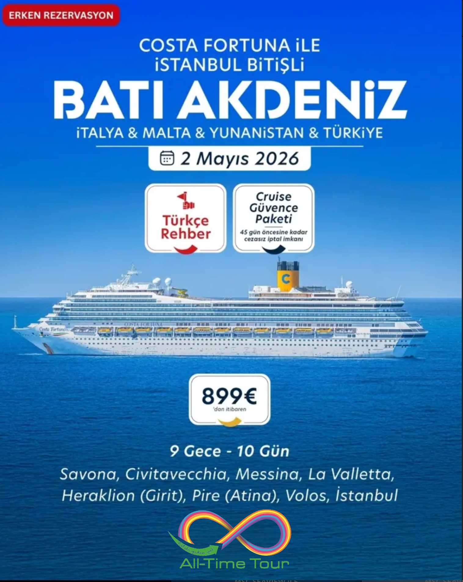 Batı Akdeniz (COSTA Fortuna) | All-Time Tour 2026 cruise