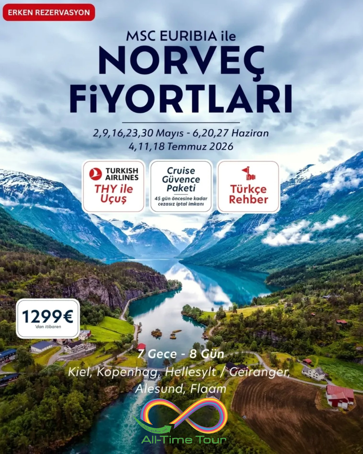 Norveç Fiyortları (MSC Euribia) | All-Time Tour 2026 cruise