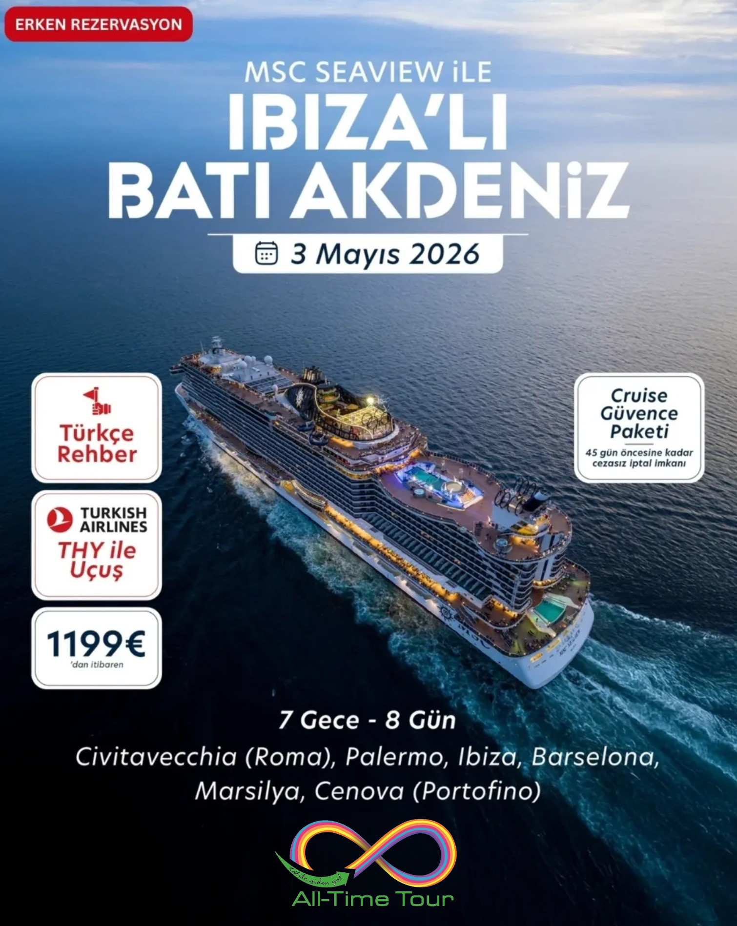 İbiza’lı Batı Akdeniz (MSC Seaview) | All-Time Tour 2026 cruise