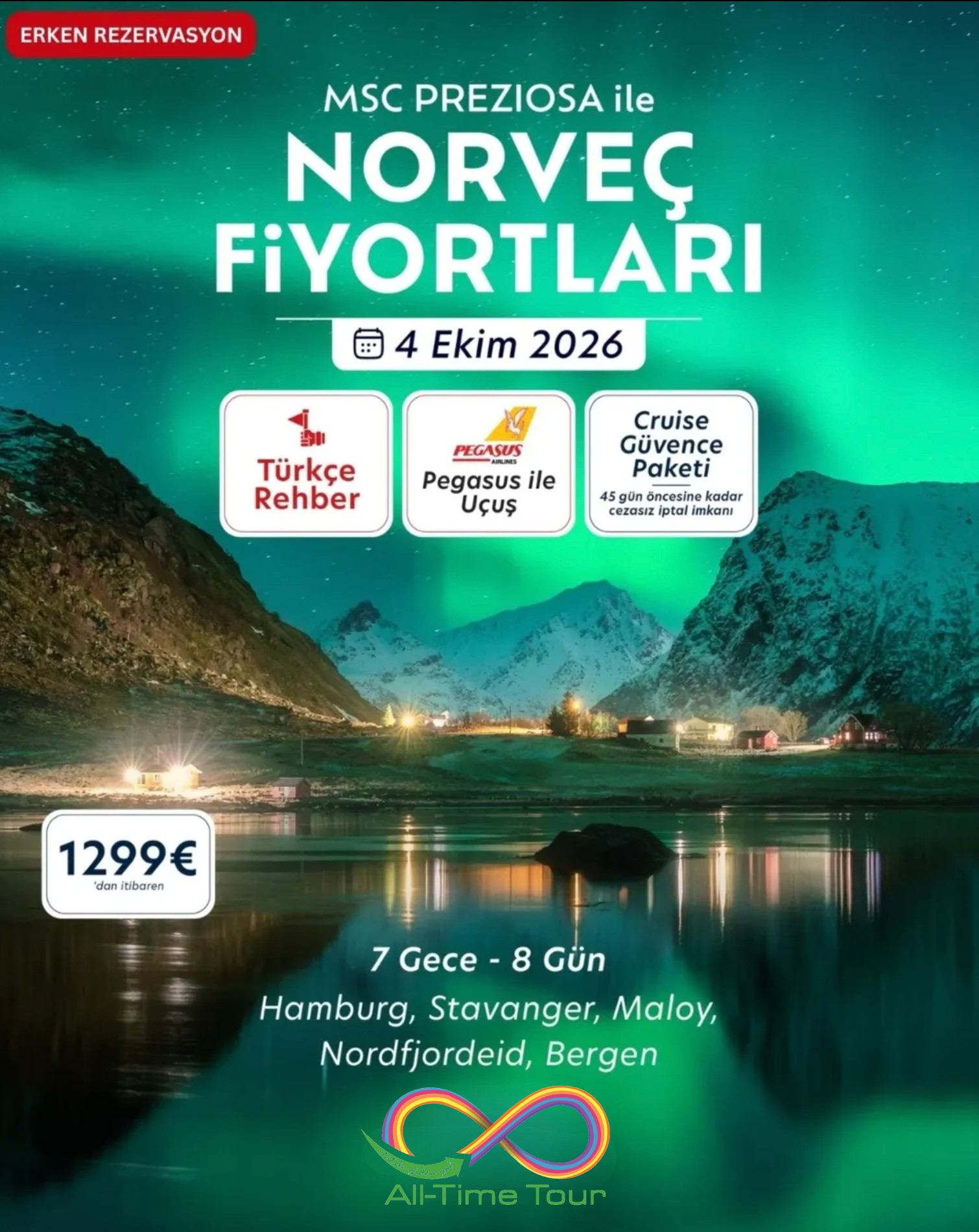 Norveç Fiyortları (MSC Preziosa) | All-Time Tour 2026 cruise