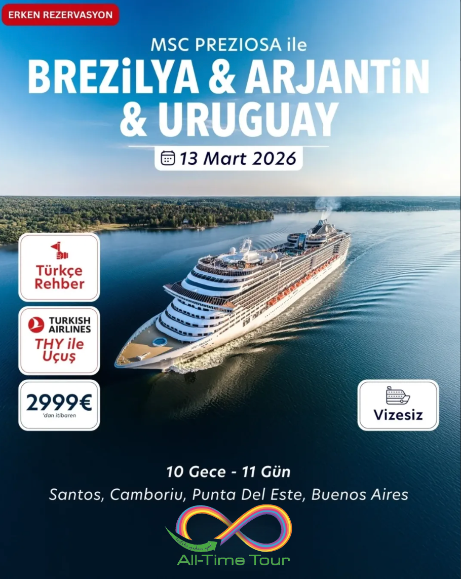 Brezilya & Arjantin & Uruguay (MSC Preziosa) | All-Time Tour 2026 cruise